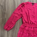 AQUA  Long sleeve Barbie core Tiered Mini Dress Womens Brunch Colorful Large Photo 2