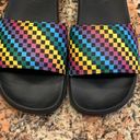 Vans  Range Slide-On Women's Size 6 Sandals Slides Rainbow Mini Check Shoes Photo 2