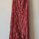 Abel the label NWT  Tangerine Red Lola Floral Button Ruffle Hem High Low Dress Photo 3