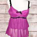 Jaclyn Smith  Pink and Black Polka Dot Camisole Size L Photo 0