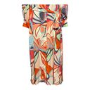 Alexis Abstract Puff Sleeve Button Front Chiffon Maxi Dress w/Waist Tie Small Photo 2