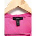 AQUA  Swim Shirt Collared Pocket Terrycloth Crop Top Barbie Pink Size Small NEW Photo 4