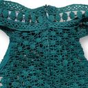 Pretty Little Thing  Dress Emerald Green Lace Tiered Bodycon Sleeveless Mini Photo 4