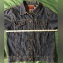 At Last Vintage  Blues Women’s Jean Jacket Worn Size M Made in the USA Photo 4