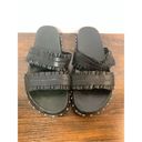 ALLSAINTS  black metal silver slide size 8.5/40 ￼ Photo 4