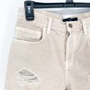 J Brand  High Rise Hem Distressed Shorts in Coquette Cream Size 24 Photo 1