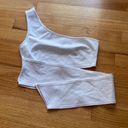 Urban Outfitters  One Shoulder Tie Waist Tank Top in White Taylor Swift Eras Tour Photo 4