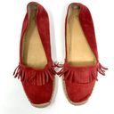 Marc Fisher  LTD Cathy Fringe Espadrille Flat Red Photo 3