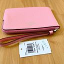 Coach  Silver/ Flower Pink Corner Zip Wristlet #CP483 Photo 3