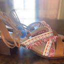 mix no. 6  Lex Embroidered Gladiator Boho Sandals Stacked Heel - size 10 Photo 3