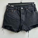 Levi’s  501 Cut Off Denim Shorts Washed Distressed Button Fly Size 29 High Rise Photo 2