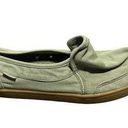 Sanuk  Pair O Dice Canvas Slip On Loafers Green Vegan Hemp Shoes Size 9.5 Photo 0