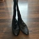 Passports  Vintage Leather Knee High Angled Boots Black 8.5 Photo 2