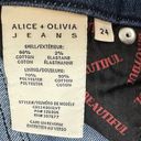 Alice + Olivia  Beautiful High Rise Bell Jeans in Love Train Size 24 Photo 9