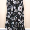 ASTR  The Label Women’s Black Floral Chiffon Twist Front Keyhole Mini Dress Photo 3