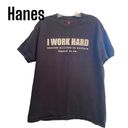 Hanes Graphic T-Shirt "I work hard..millions on welfare” black L Photo 1