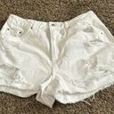 Topshop Women’s  Moto Mom White Jean Shorts - US Size 10 Photo 0