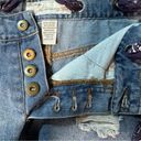 Vintage Havana  Blue Denim Distressed Cut-off Shorts with Bandana Belt Size 25 Photo 3