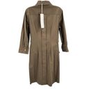 Etcetera  Bonvoyage Snap Down Military Style Midi Dress Olive Green 6 Photo 1