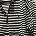 Coolibar UPF 50+ Lawai Ruche Swim Quarter Zip Black Striped Shirt Plus Size 2X Photo 8