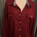 st. john's bay  Long Sleeve Regular Fit Cabaret Red Button Up Shirt Size 3X Photo 2