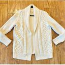 Talbots  cream cableknit shawl neck cardigan size mp Photo 1