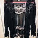 Zanzea Small Black Sheer Open Hollow Out Lace Shawl / Cardigan / Coverup Photo 0