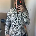 J. McLaughlin  Cheetah Print Athletic Half Zip  Photo 1