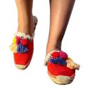 Anthropologie Soludos  Unique Coco Pompom Espadrille Mules 7.5 Photo 0