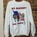 Jerzees Vintage we support our troops veteran military sweatshirt Photo 0