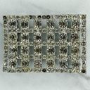 The Bar Silver Tone Clear Rhinestone Scarf Slide Photo 0