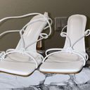 White Strap Heels Size 7.5 Photo 1