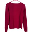 A. Giannetti Red 100% Cashmere V Neck Sweater Size L/XL Photo 7