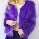 Esley Nwt  Purple Faux Fur Jacket Photo 0