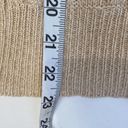 DKNY  Beige Cable Knit V-Neck Hooded Sweatshirt EUC Sz Sm Cotton Pullover Photo 11