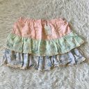 Free The Roses  Color Block Eyelet Trim Detail Mini Skirt size Large Photo 4