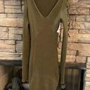 Charlotte Russe SAY WHAT - army green ribbed sweater body con dress Photo 0