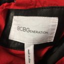 BCBGeneration NEW  Long Faux Leather Asymmetrical Zip Moto Jacket size M Photo 3