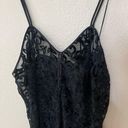 Lane Bryant  Intimates black velvet lace floral ruffle Teddy bodysuit lingerie 4X Photo 1