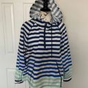 Hunter Striped Print Hoodie Hood Oversized Crop  Photo 0