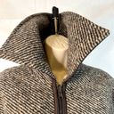 Up Country Super High Neck Collar Full Zip‎ Wool Blend Coat Womens Size Medium Brown Photo 3