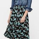 J.Crew  Pleated Midi Skirt in Botanical Bees Print Photo 0