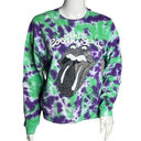 ASOS  Sweatshirt Womens 4 Rolling Stones Purple Green Tie Dye Silver Glitter Lips Photo 0