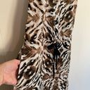 Cynthia Rowley animal print linen dress spaghetti straps pockets women’s size 2 Photo 2