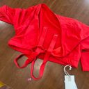 Good American  Size 2 / M Bright Poppy Red Sexy Boost Swim Top Long Sleeve Photo 2