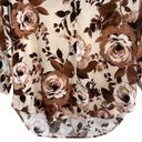 L'Agence NEW NWT L’AGENCE Camille 3/4 Sleeve Blouse In Tan Tonal Floral Print Photo 4