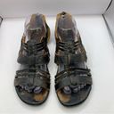 Bed Stu  Women's Black Sandals Cara Black Hurache style leather woven size 7 Photo 1