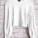 The Range  NYC Balloon Long Sleeve Crop Tee White Revolve Small Photo 0