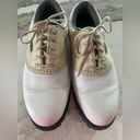FootJoy  Women’s Golf Shoes size 6, 98571 Comfort Beige White Saddle Cleats Photo 1