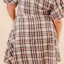 Krass&co Ivy City  Molly Plaid Flare Dress 1X Puff Sleeves Knee Length Plus Size Photo 1